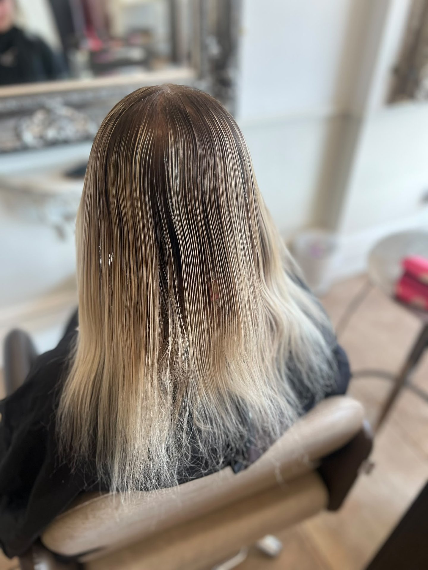 Hair before full head highlights