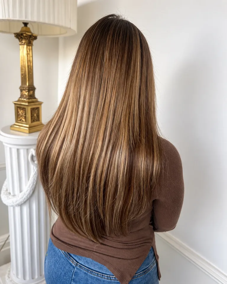 Hair after a half head tape maintenance refit at Esther Alexander in Ewell