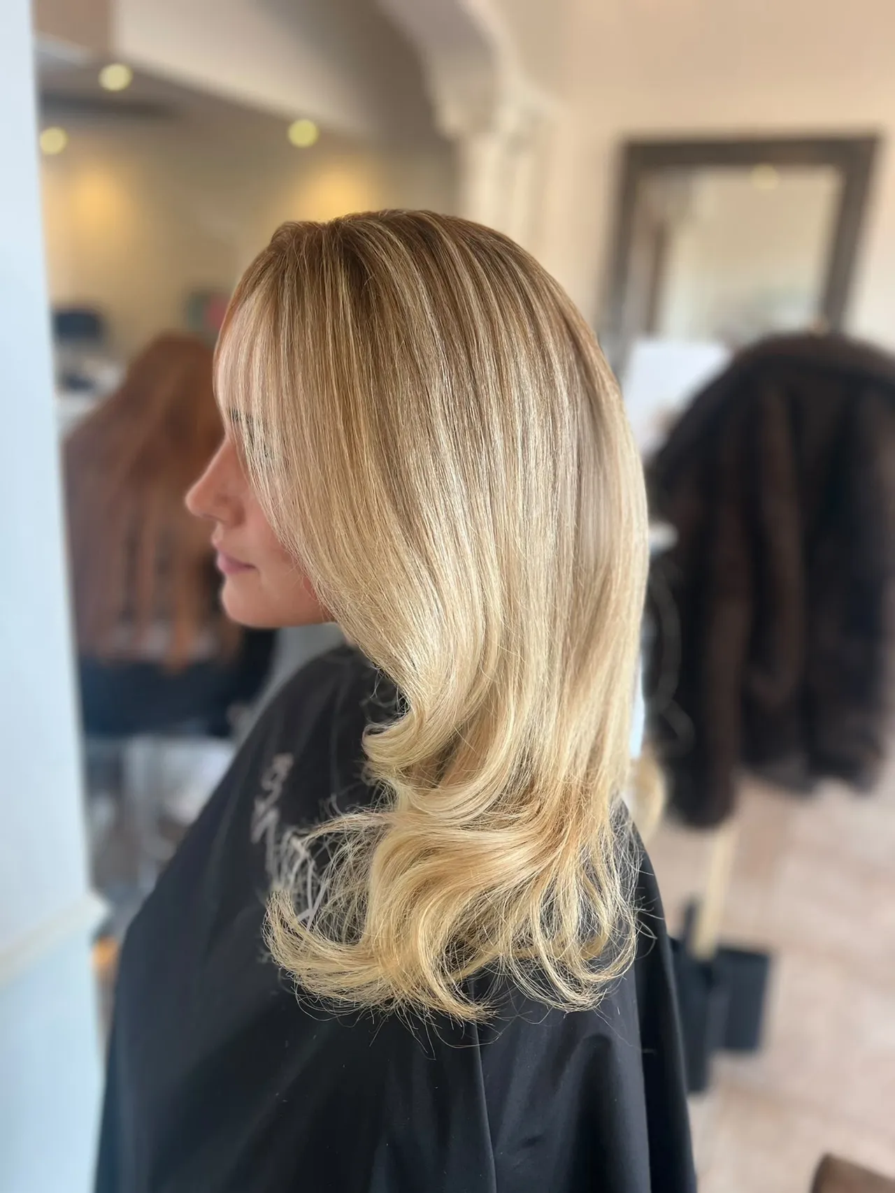 Hair after full head highlights, toner and cut & blow-dry at Esther Alexander in Ewell