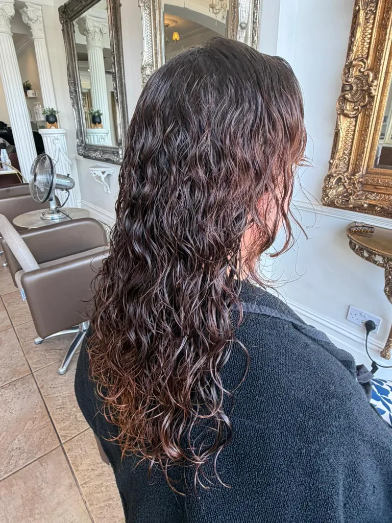 Wet hair before cutting and finishing